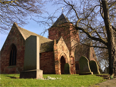 Church exterior from the South.